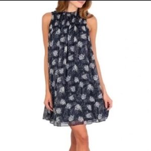 😊Joie Thelen Blue Floral Sleeveless Dress Sz L